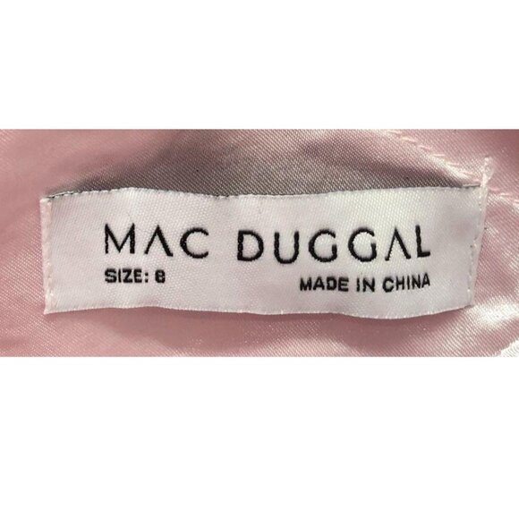 MAC DUGGAL  Pink Ombre Ruffled One Shoulder Dress. Size 8. New w Tag - Picture 7 of 9
